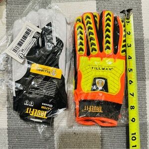 NEW TrueFit Goatskin and Spandex Full Finger Mechanics Gloves, 2 sets